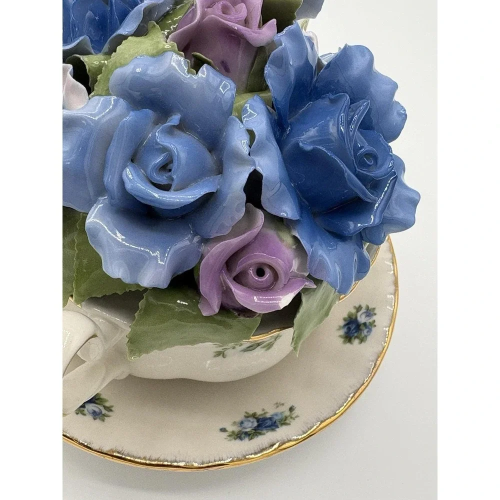 Royal Albert Moonlight Rose Musical Cup Bouquet HSN Limited Edition #1388/6000
